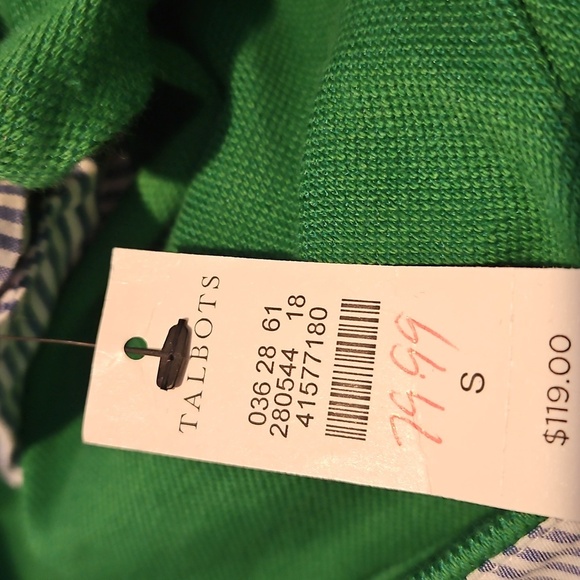 Talbots Stretchy Preppy Shirt Dress 3/4 Sleeve Pockets - Picture 11 of 13